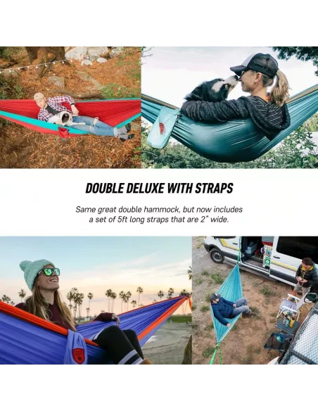 Hamak Grand Trunk Double Deluxe Hammock w/Straps Blue