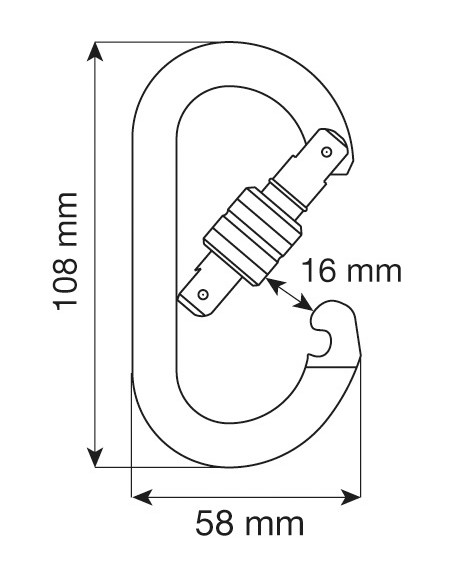 Rope Adjuster with Steel Connectors 2m