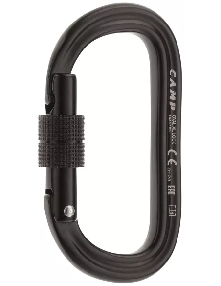 Karabinek wspinaczkowy Camp Oval XL Lock Black