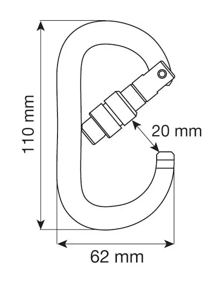 Karabinek wspinaczkowy Camp Oval XL Lock Black