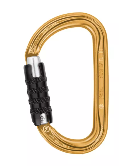 Climbing carabiner Petzl Am'D Triact-Lock Gold
