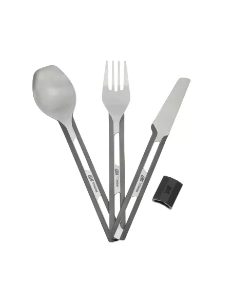 Cutlery Esbit Titanium Cutlery Silicon Sleeve Set