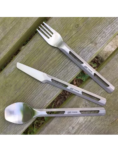Cutlery Esbit Titanium Cutlery Silicon Sleeve Set