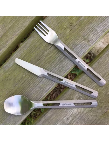 Cutlery Esbit Titanium Cutlery Silicon Sleeve Set