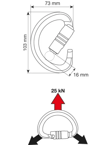 Karabinek wspinaczkowy Camp Triad 3Lock