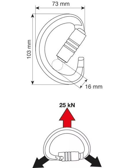 Karabinek wspinaczkowy Camp Triad 3Lock