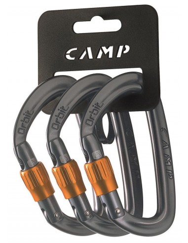 Karabinki Camp Orbit Lock Gun metal 3 szt.