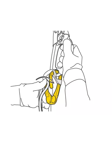 Carabiner with pulley Petzl Rollclip A Triact-Lock