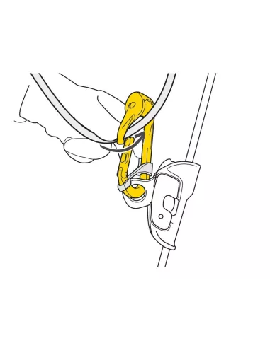 Carabiner with pulley Petzl Rollclip A Triact-Lock