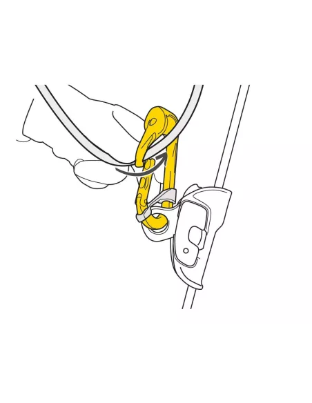 Carabiner with pulley Petzl Rollclip A Triact-Lock