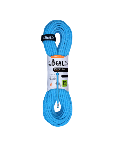 Rope Beal Joker Unicore 9,1mm Dry Cover Blue 60m