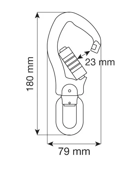 Lonża Camp Cable Adjuster Swivel Alu Hook 3Lock 5m