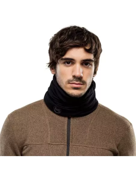 Scarf Buff Merino Midweight Neckwear Solid Black Scarf Buff Merino Midweight Neckwear Solid Black