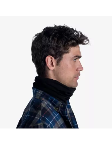 Scarf Buff Merino Midweight Neckwear Solid Black