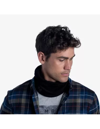 Scarf Buff Merino Midweight Neckwear Solid Black