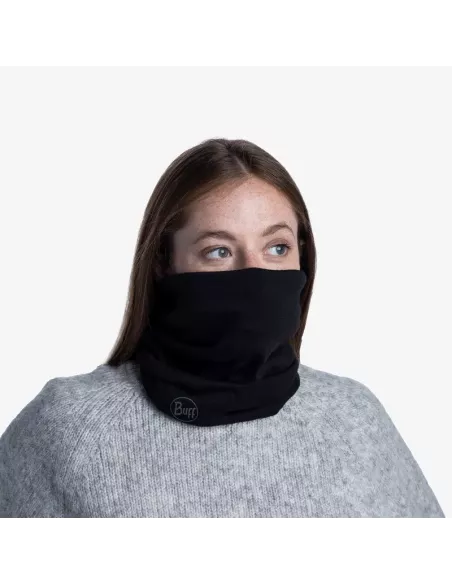 Scarf Buff Merino Midweight Neckwear Solid Black Scarf Buff Merino Midweight Neckwear Solid Black