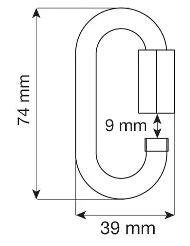 Carabiner Camp Oval Quick Link Steel 8mm