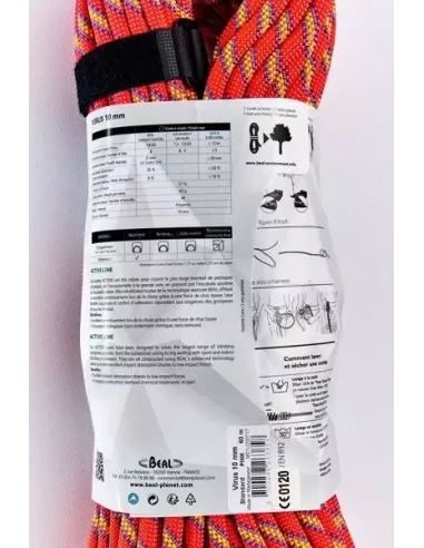 Climbing rope Beal Virus 10mm Pink 60m