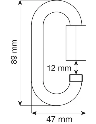 Karabinek mailon Camp Oval Quick Link Stainless 10 mm