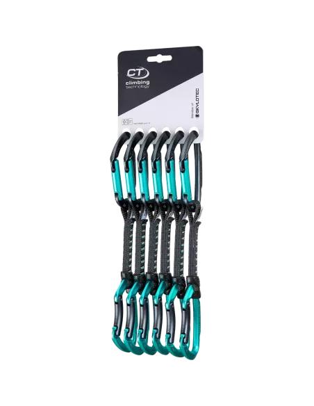 Quickdraws Climbing Technology Lime Set UL Aquamarine 12cm