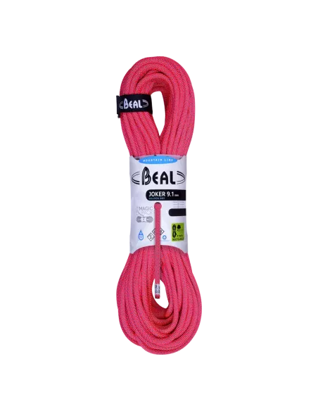 Climbing rope Beal Joker Unicore 9,1mm Golden Dry Orange 50m