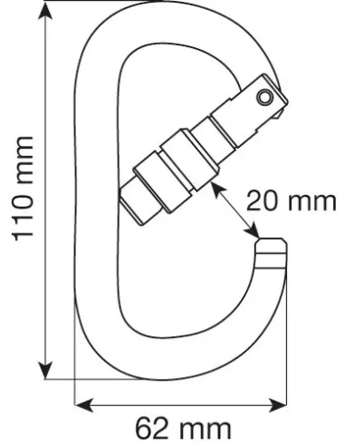 Karabinek wspinaczkowy Camp Oval XL Lock Green