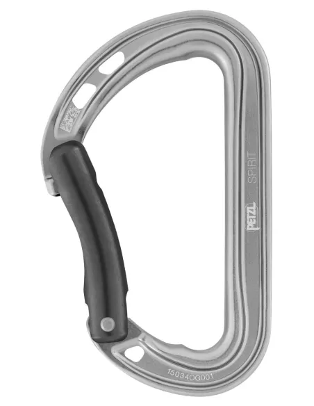 Climbing carabiner Petzl Spirit Bent Gate Gray