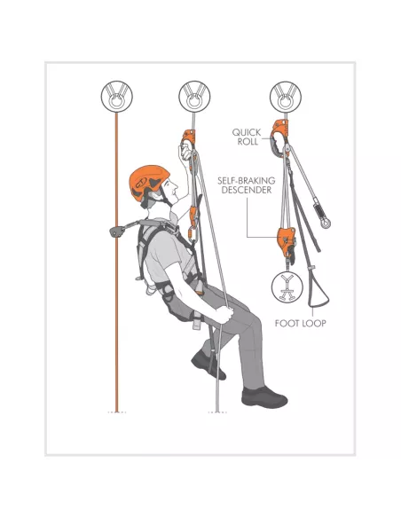 Ascender Climbing Technology Quick Roll Left Titanium