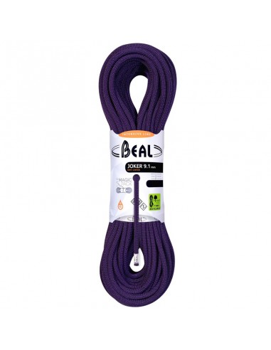 Rope Beal Joker Unicore 9,1mm Dry Cover Purple 60m