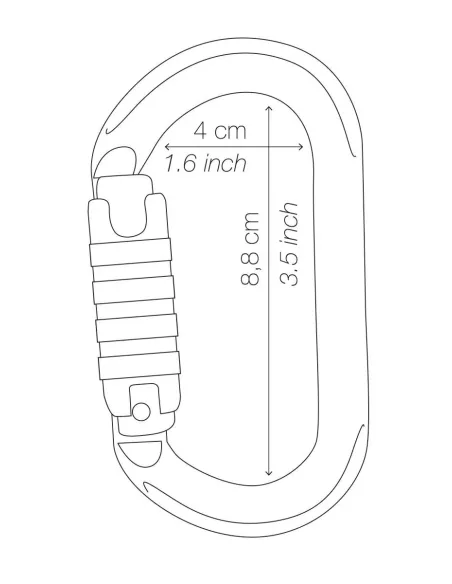 Climbing carabiner Petzl OK Screw Lock