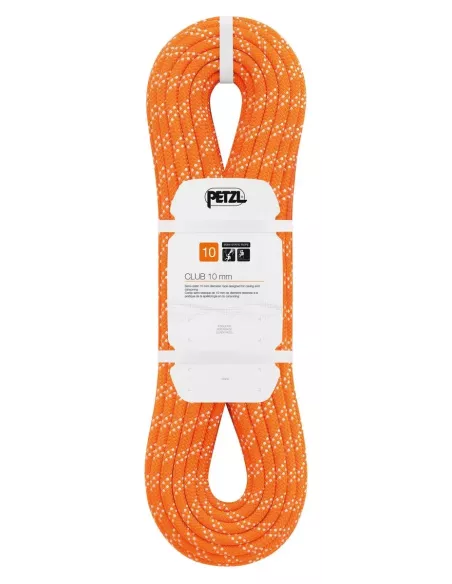 Semistatic rope Petzl Club 10mm Orange 60m