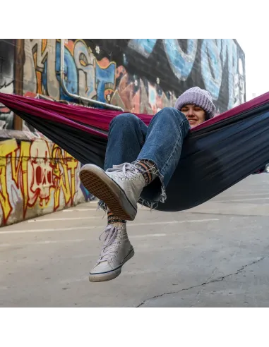 Hammock with straps Grand Trunk Double Deluxe Hammock w/Straps Magenta