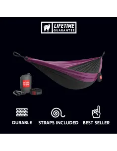 Hamak z taśmami Grand Trunk Double Deluxe Hammock w/Straps Magenta 2