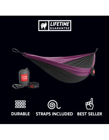 Hammock with straps Grand Trunk Double Deluxe Hammock w/Straps Magenta