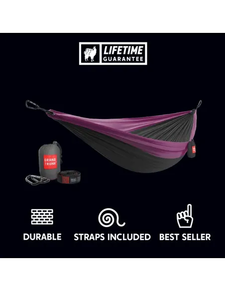 Hammock with straps Grand Trunk Double Deluxe Hammock w/Straps Magenta