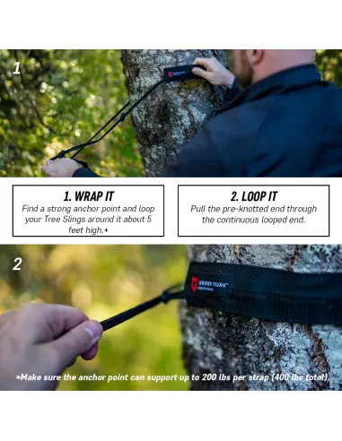 Taśmy do hamaka Grand Trunk Tree Slings Hammock Hanging Kit