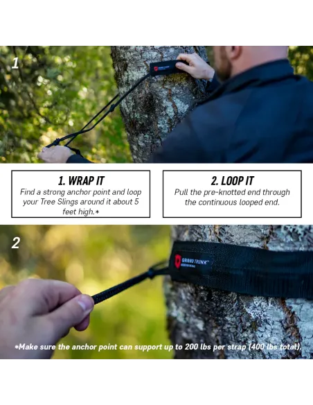 Taśmy do hamaka Grand Trunk Tree Slings Hammock Hanging Kit