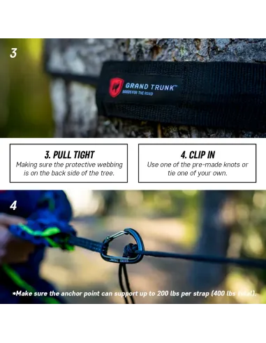 Taśmy do hamaka Grand Trunk Tree Slings Hammock Hanging Kit