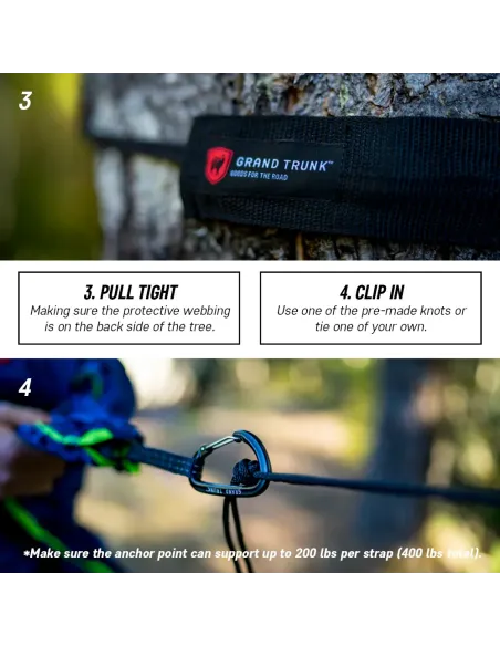 Taśmy do hamaka Grand Trunk Tree Slings Hammock Hanging Kit