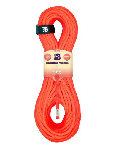 Climbing rope Beal Sunrise 9,2mm Dry Cover Orange 60m