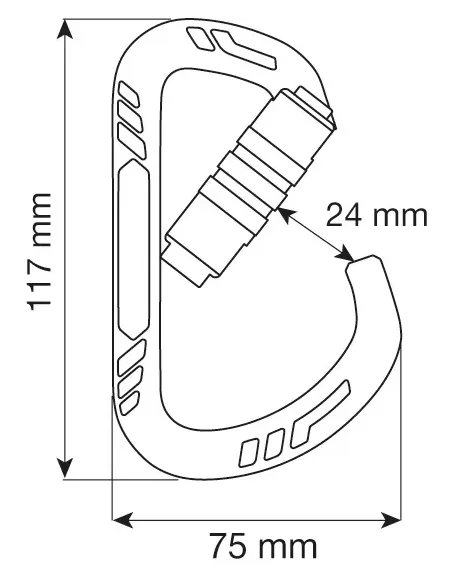 Climbing carabiner Camp Guide XL 2Lock