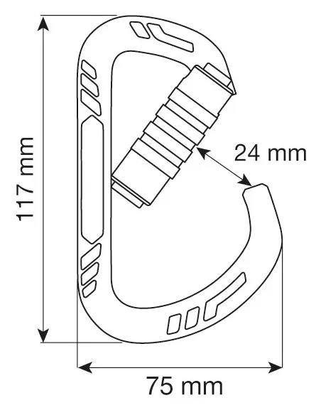Karabinek wspinaczkowy Camp Guide XL 3Lock Blue