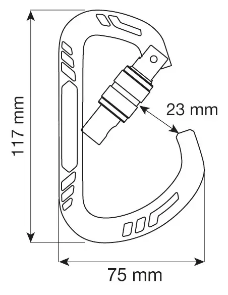 Karabinek wspinaczkowy Camp Guide XL Lock Green