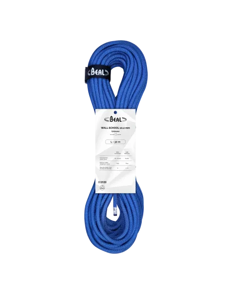 Climbing rope Beal Wall School Unicore 10,2mm Blue 30m