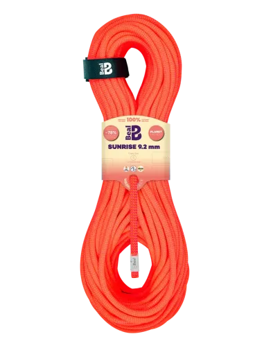 Climbing rope Beal Sunrise 9,2mm Dry Cover Orange 70m