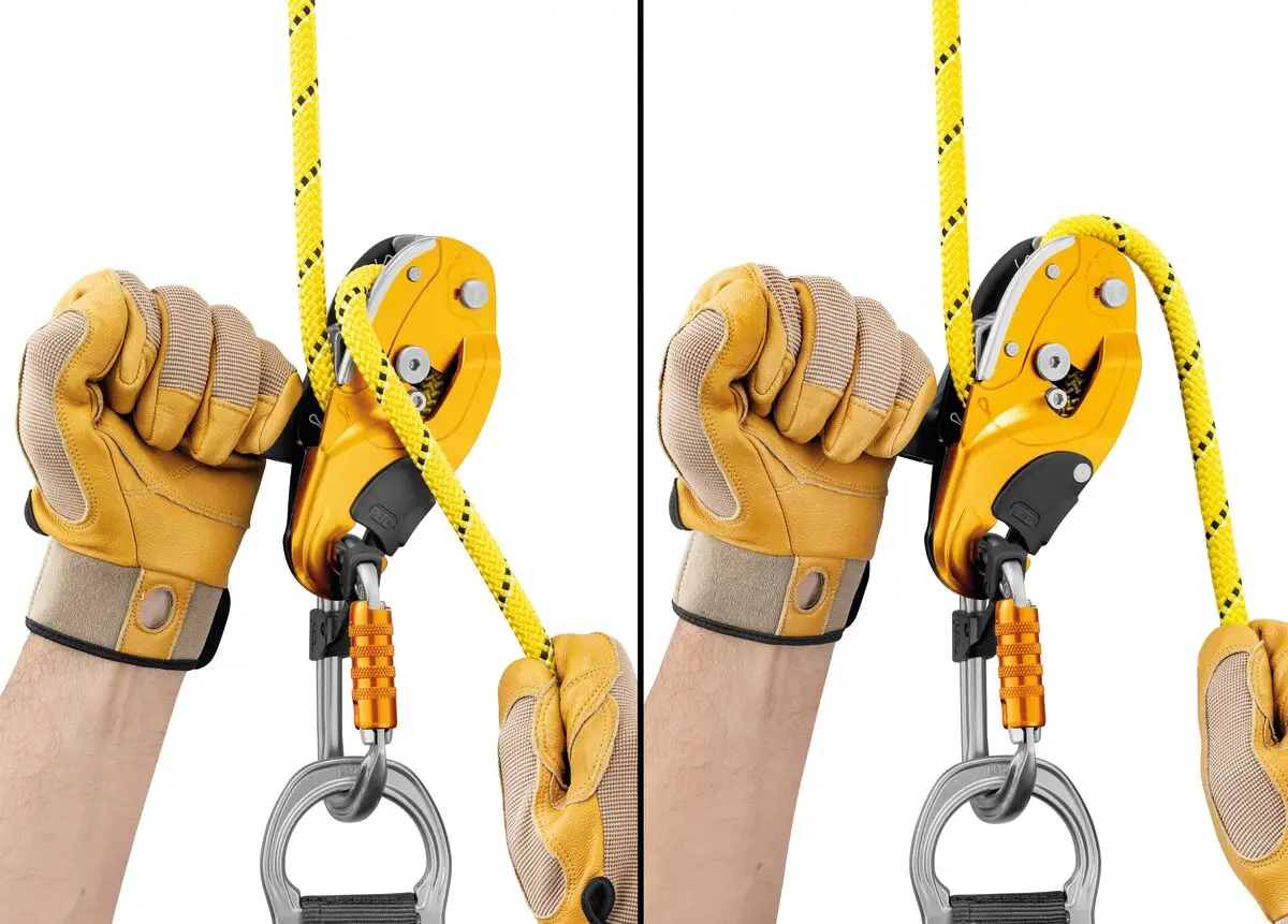 Prowadzenie liny w Petzl Rig